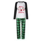 Christmas Matching Family Pajamas Three Bear Snowman Merry Christmas Green Pajamas Set