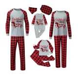 Christmas Matching Family Pajamas Dachshund Through the Snow Plaids Gray Pajamas Set