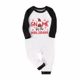 Christmas Matching Family Pajamas Through Snowflakes Gnomie For the Holidays White Pajamas Set