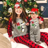 Christmas Matching Family Pajamas Hohoho Penguin Gray Pajamas Set