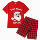 Christmas Matching Family Pajamas Luminous Glowing Dear Santa We Good Short Pajamas Set
