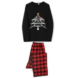 Christmas Matching Family Pajamas Luminous Glowing We Are Family Tree Black Pajamas Set
