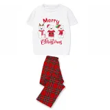 Christmas Matching Family Pajamas Three Bear Snowman Merry Christmas Gray Short Pajamas Set