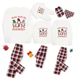 Christmas Matching Family Pajamas Rollin' with My Gnomies White Pajamas Set