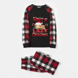 Christmas Matching Family Pajamas Have A Lazy Christmas Red Pajamas Set