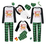 Christmas Matching Family Pajamas Dachshund Through the Snow Green Pajamas Set