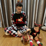 Christmas Matching Family Pajamas I Love My Family Dachshund Red Pajamas Set