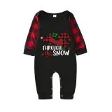 Christmas Matching Family Pajamas Dachshund Through the Snow Plaids Black Pajamas Set