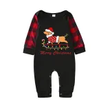 Christmas Matching Family Pajamas Merry Christmas Dachshund Black Pajamas Set