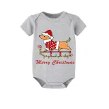 Christmas Matching Family Pajamas Merry Christmas Dachshund White Short Pajamas Set