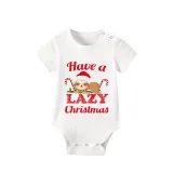 Christmas Matching Family Pajamas Have A Lazy Christmas Gray Short Pajamas Set