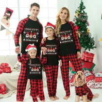 Christmas Matching Family Pajamas Seamless Hanging Gnomies Black Pajamas Set