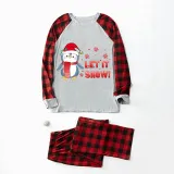 Christmas Matching Family Pajamas Let It Snow Penguin Gray Pajamas Set
