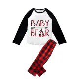Christmas Matching Family Pajamas Papa Mama and Baby Bear White Pajamas Set
