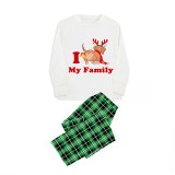 Christmas Matching Family Pajamas I Love My Family Dachshund Green Pajamas Set