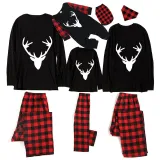 Christmas Matching Family Pajamas Deer Head Black Pajamas Set