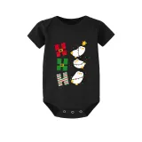 Christmas Matching Family Pajamas Hohoho Penguin Black Pajamas Set