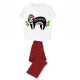 Christmas Matching Family Pajamas Sloth Family White Short Pajamas Set