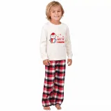 Christmas Matching Family Pajamas Let It Snow Penguin White Pajamas Set