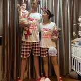 Christmas Matching Family Pajamas Have A Lazy Christmas Gray Short Pajamas Set