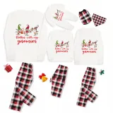Christmas Matching Family Pajamas Rollin' with My Three Gnomies White Pajamas Set