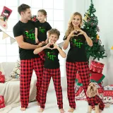Christmas Matching Family Pajamas Dinosaur Rawr Fala Black Pajamas Set