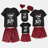 Christmas Matching Family Pajamas Luminous Glowing What The Elf Short Pajamas Set