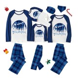 Christmas Matching Family Pajamas Dinosaur Merry Christmas Blue Pajamas Set