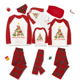 Christmas Matching Family Pajamas Penguins Tree Merry Christmas Red Pajamas Set