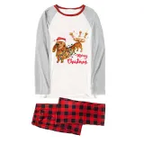 Christmas Matching Family Pajamas Merry Christmas Dachshund White Pajamas Set
