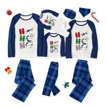 Christmas Matching Family Pajamas Hohoho Penguin Blue Pajamas Set