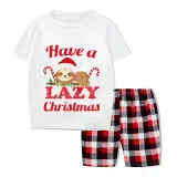 Christmas Matching Family Pajamas Have A Lazy Christmas Gray Short Pajamas Set