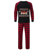 Christmas Matching Family Pajamas Seamless Hanging Gnomies Black Pajamas Set