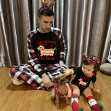 Christmas Matching Family Pajamas Dachshund Through the Snow Red Pajamas Set