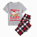 Christmas Matching Family Pajamas Have A Lazy Christmas White Short Pajamas Set