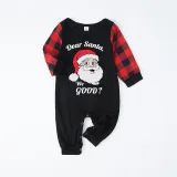 Christmas Matching Family Pajamas Luminous Glowing Dear Santa We Good Black Pajamas Set
