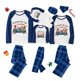 Christmas Matching Family Pajamas Holiday Car with Gnome Blue Pajamas Set