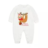 Christmas Matching Family Pajamas Sloth Christmas Gift Green Pajamas Set