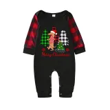 Christmas Matching Family Pajamas Merry Christmas Dachshund Tree Black Pajamas Set