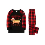 Christmas Matching Family Pajamas Dachshund Through the Snow Black Pajamas Set