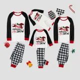 Christmas Matching Family Pajamas Dachshund Through the Snow Plaids Gray Pajamas Set