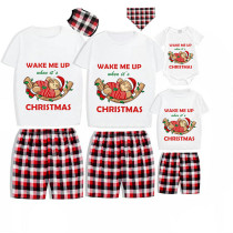 Christmas Matching Family Pajamas Wake Me Up When It's Christmas Gray Short Pajamas Set