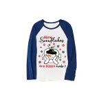 Christmas Matching Family Pajamas How Snowflakes Are Really Made Lying Snowman Blue Pajamas Set