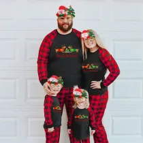 Christmas Matching Family Pajamas Merry Christmas Dachshund Heart Black Pajamas Set