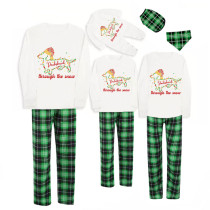 Christmas Matching Family Pajamas Dachshund Through the Snow Points Green Pajamas Set