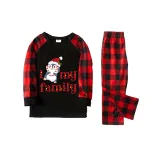 Christmas Matching Family Pajamas I Love My Family Penguin Black Pajamas Set