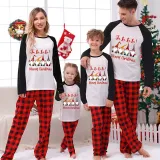 Christmas Matching Family Pajamas LA LA LA LA Gnomies Merry Christmas White Pajamas Set