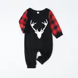 Christmas Matching Family Pajamas Deer Head Black Pajamas Set