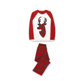 Christmas Matching Family Pajamas Plaids Deer Head Red Pajamas Set