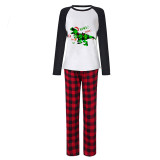 Christmas Matching Family Pajamas Dinosaur Rawr Fala White Pajamas Set